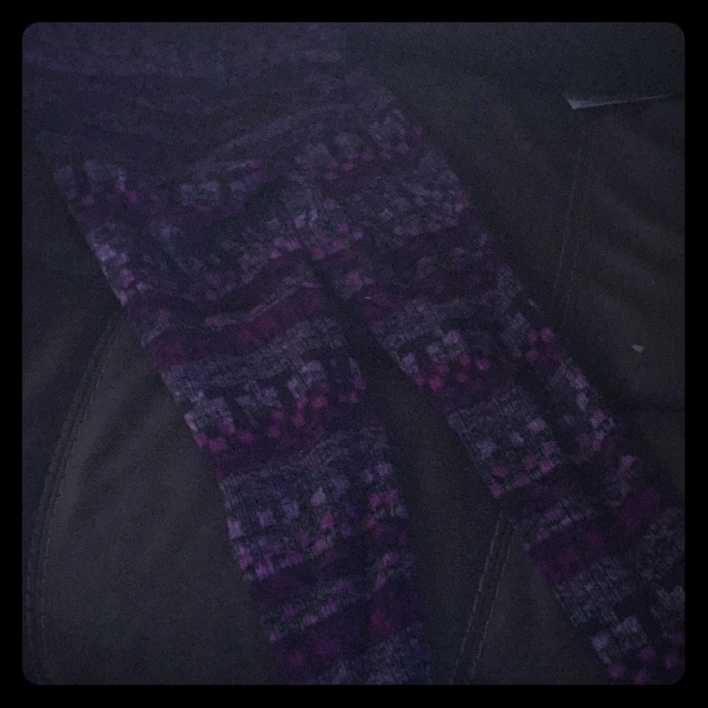Comfy purple pants and a pattern of light and dark